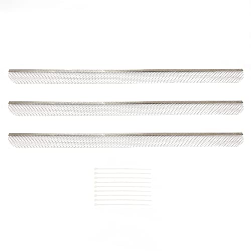 RVGUARD RV Flying Insect Screen for RV Refrigerator Vents Protects from Insects 20” x 1-1/2” Stainless Steel Mesh with Installation Tool and Silicone Rubber (3 Pack) - Image 1