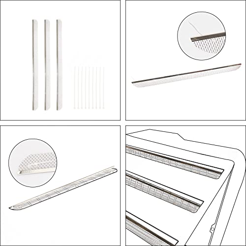 RVGUARD RV Flying Insect Screen for RV Refrigerator Vents Protects from Insects 20” x 1-1/2” Stainless Steel Mesh with Installation Tool and Silicone Rubber (3 Pack) - Image 5