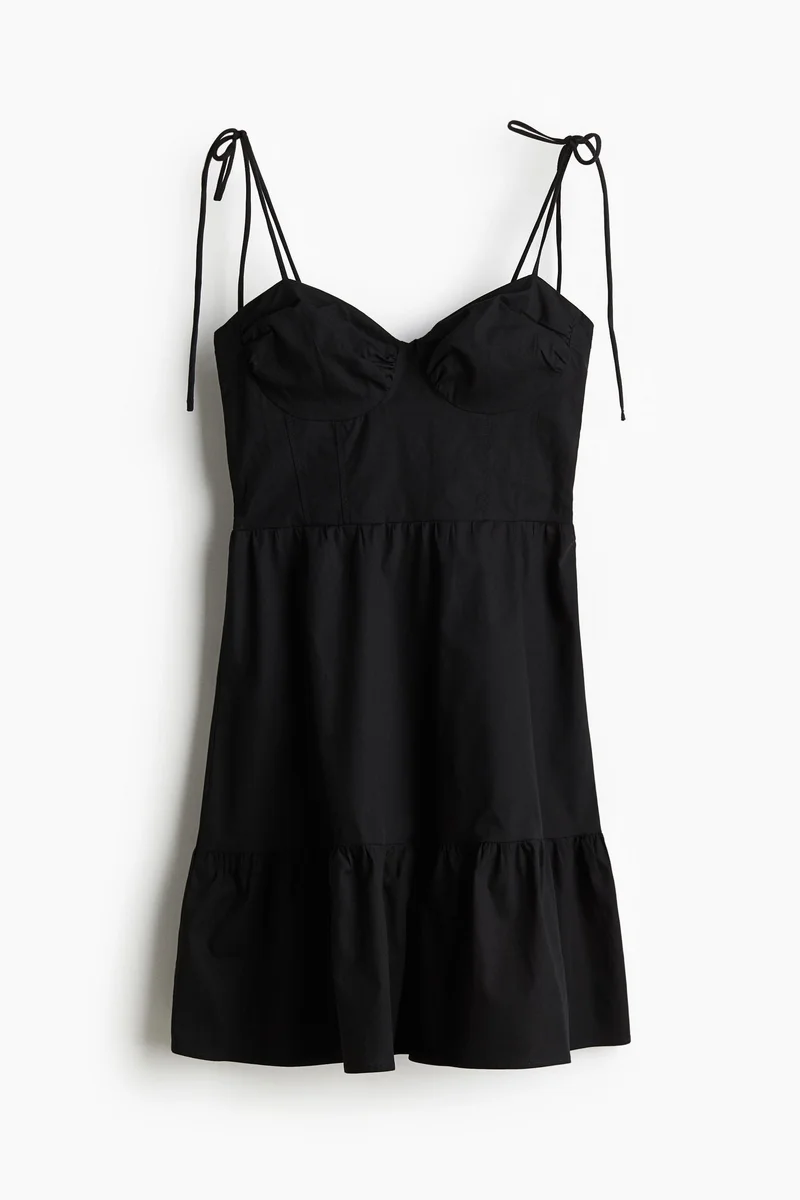 H&M Tie-top poplin dress