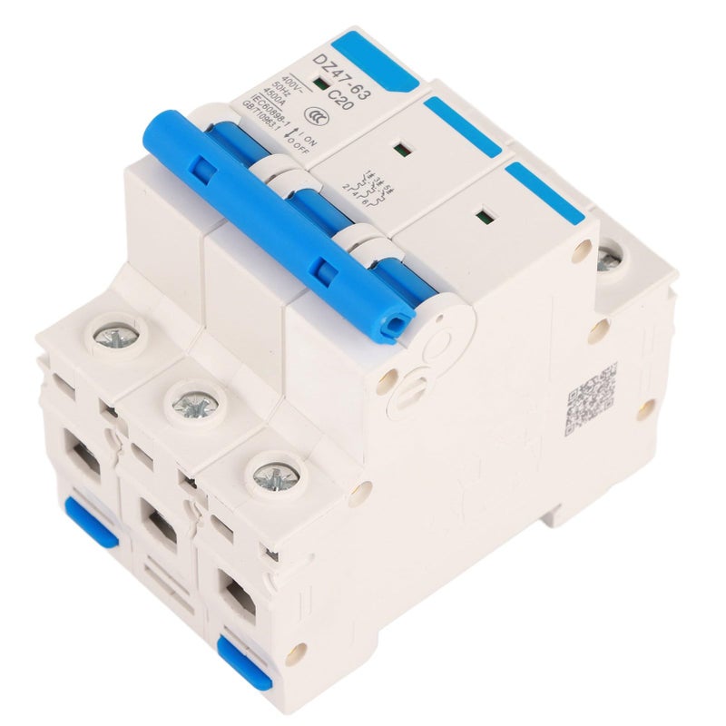 20A 3 Pole Miniature Circuit Breaker MCB Safety Switch DZ47 63 AC 400V - Image 3