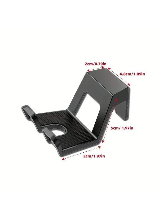 White Wall Mounted Headphone Holder 2PCS Adjustable Gaming Headset Controller Mount with Strong Adhesive Hooks Space Saving Design - Image 2