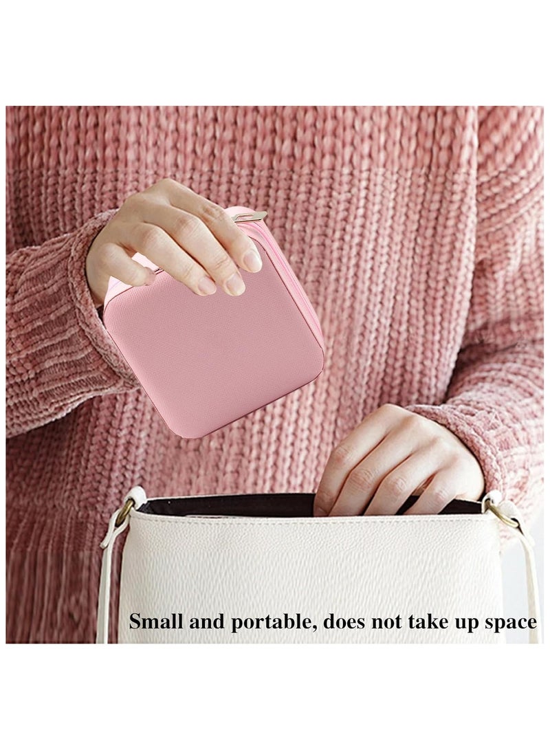 Travel Sewing Kit for Adults Beginners, Portable Mini Sew Kit Leather Box with Thimbles, Needle and Thread, Basic Hand Home Starter Sewing Supplies Accessories for Emergency Mending, Pink - Image 3