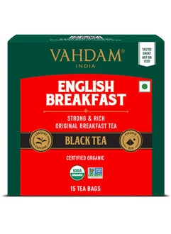 VAHDAM English Breakfast Tea 15 Teabags (30g)  - Image 1