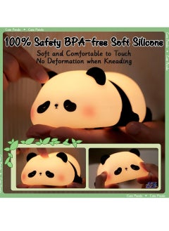ELTRAZONE Children's Night Light Panda Lamp – 3 Light Modes, Dimmable with Timer, Touch Control, Silicone Night Light, USB Rechargeable, Cute Baby Nursing Light for Kids – Perfect for Sleep and Bedtime Comfort  - Image 2