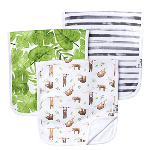 Copper Pearl Premium Baby Burp Cloths - 3-Pack Large Cotton Burp Cloths, Extra Soft Spit Up Rags with 3 Absorbent Layers, Perfect for Baby Boy and Baby Girl Gifts (21" x 10" Size, Noah Set) - Image 1