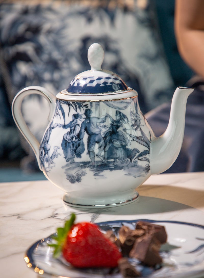 Baci milano Teapot Porcelain in a gift box, Baci Milano Versailles - Image 2