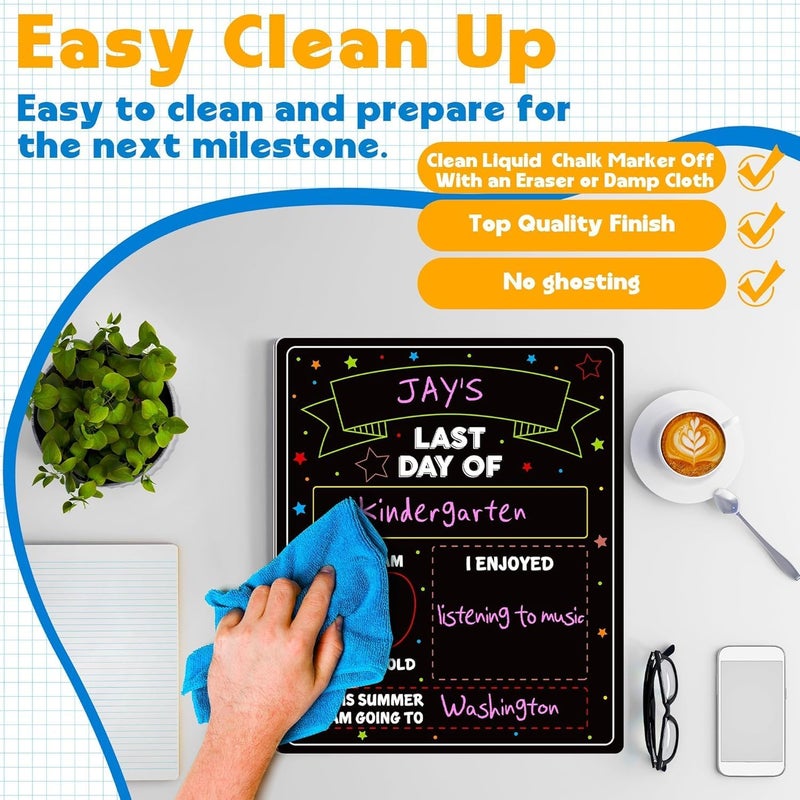 Al Raied ARS® First and Last Day of School Sign - Double Sided Chalkboard for Kindergarten Memories - Image 4