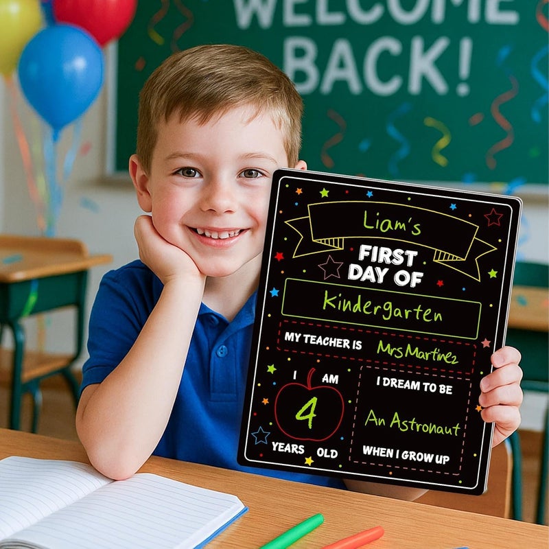 Al Raied ARS® First and Last Day of School Sign - Double Sided Chalkboard for Kindergarten Memories - Image 2