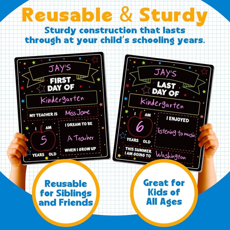 Al Raied ARS® First and Last Day of School Sign - Double Sided Chalkboard for Kindergarten Memories - Image 5