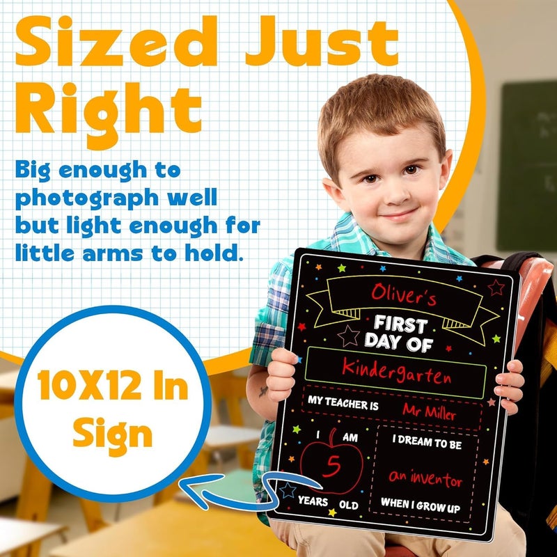 Al Raied ARS® First and Last Day of School Sign - Double Sided Chalkboard for Kindergarten Memories - Image 3