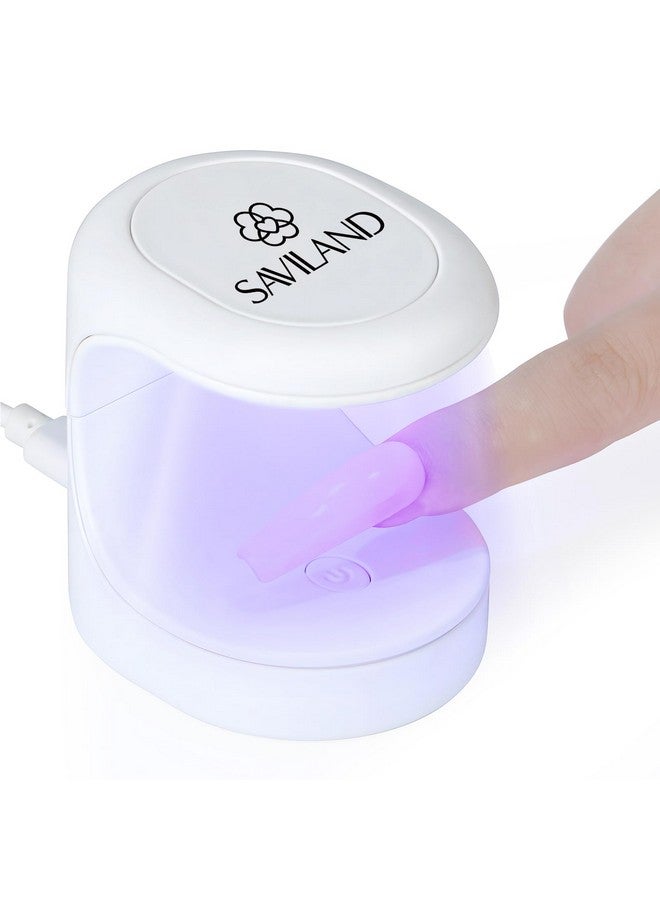 سافي لاند مصباح أظافر صغير من سافيلاند، مصباح أظافر جل سريع الجفاف 16 واط، ضوء الأشعة فوق البنفسجية محمول لتمديد الأظافر بسهولة وسرعة، مصباح معالجة بالأشعة فوق البنفسجية LED للمبتدئين في فن الأظافر DIY - Image 1