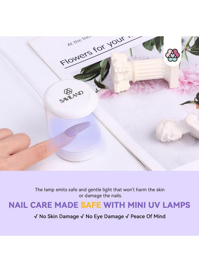 سافي لاند مصباح أظافر صغير من سافيلاند، مصباح أظافر جل سريع الجفاف 16 واط، ضوء الأشعة فوق البنفسجية محمول لتمديد الأظافر بسهولة وسرعة، مصباح معالجة بالأشعة فوق البنفسجية LED للمبتدئين في فن الأظافر DIY - Image 5