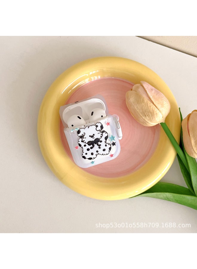 For Apple AirPods2 Generation Wireless Bluetooth Headphone Case AirPodsPro Star Bear Cartoon Headphone Case-Color:Frosted Transparent-Model:Airpods 4 [double-sided Painted Independent Packaging]  - Image 4