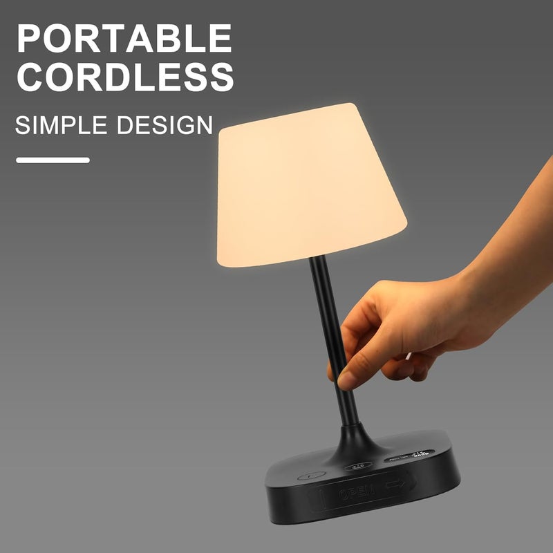 Eocean Rechargeable Table Lamp, 12000mAh Battery Operated Bedside Lamp with USB Charging Port, Portable Cordless LED Desk Lamp, Waterproof Wireless Light for Bedroom, Bathroom, Kitchen, Outdoor - Image 5