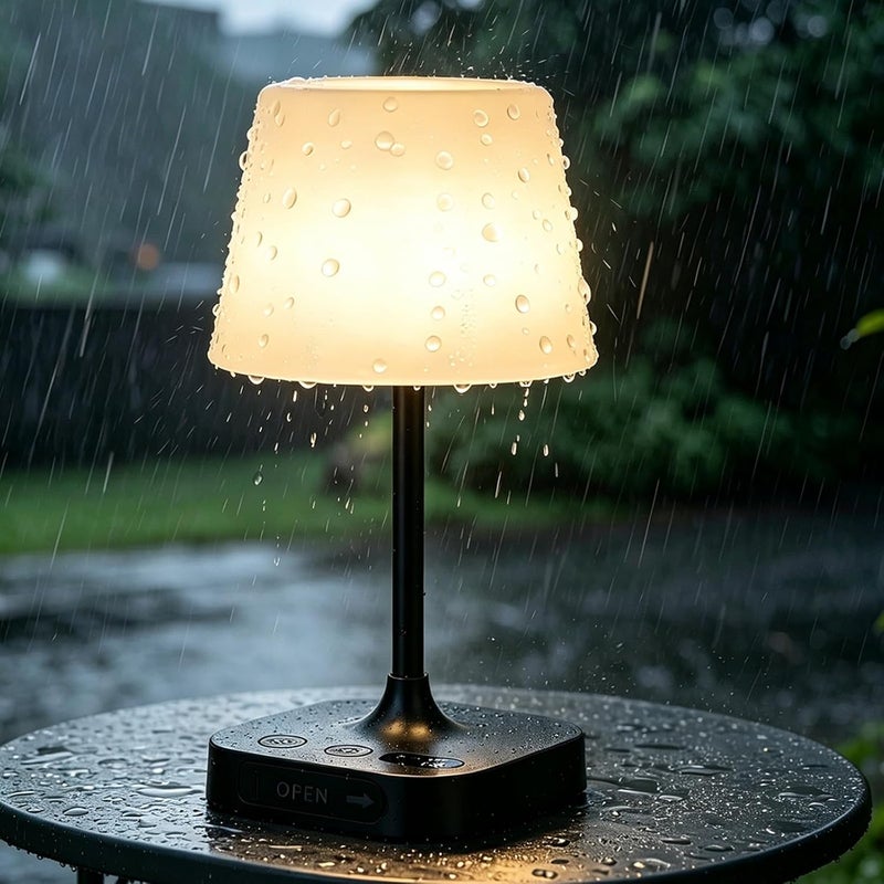 Eocean Rechargeable Table Lamp, 12000mAh Battery Operated Bedside Lamp with USB Charging Port, Portable Cordless LED Desk Lamp, Waterproof Wireless Light for Bedroom, Bathroom, Kitchen, Outdoor - Image 1