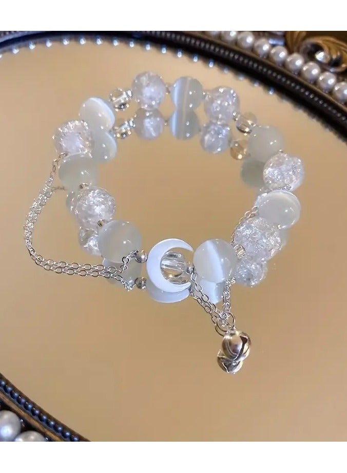 جلوسكي قلادة القمر تقليد سوار حبة أوبال ، هدية عيد ميلاد لصديق. هدية حصرية لعيد الحب - Image 5