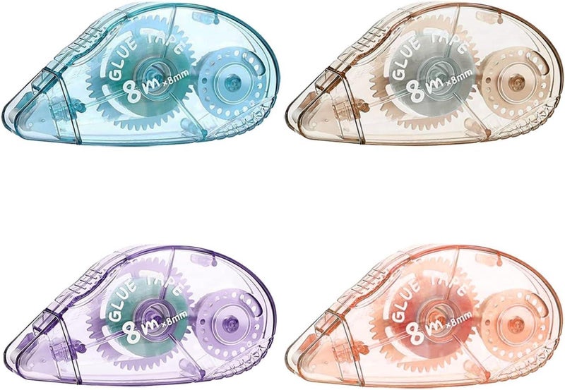 Correction Tape – 8m x 8mm, English Version Dot Glue 0103, 4-Pack, No Smudge