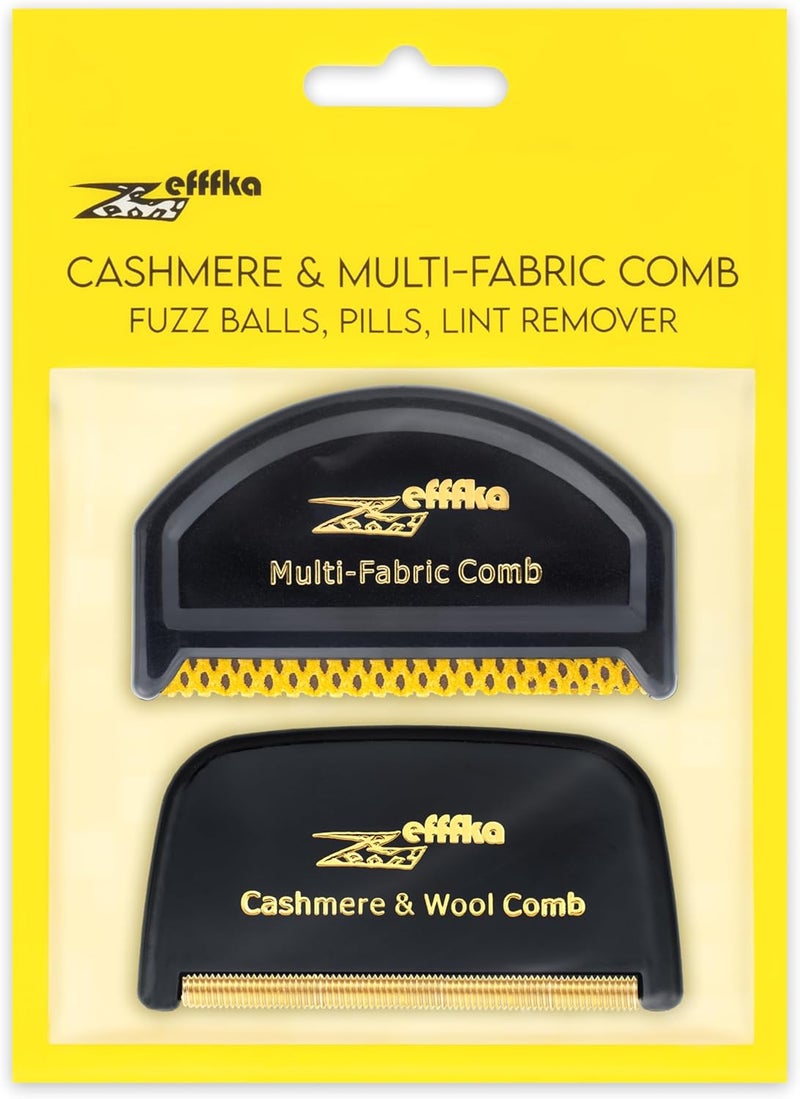 ZEFFFKA mere Fine Wool Clothes Sweater Multi-Fabric Garments De-Pilling De-Fuzzing Comb Lint Fuzz Balls Remover Pills Cleaner and Shaver - Image 1