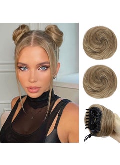 HANYUDIE Space Buns Hair Pieces 2PCS Claw Clip in Hair Bun Mini Bun Hair Scrunchies Extension for Women Girls 1018