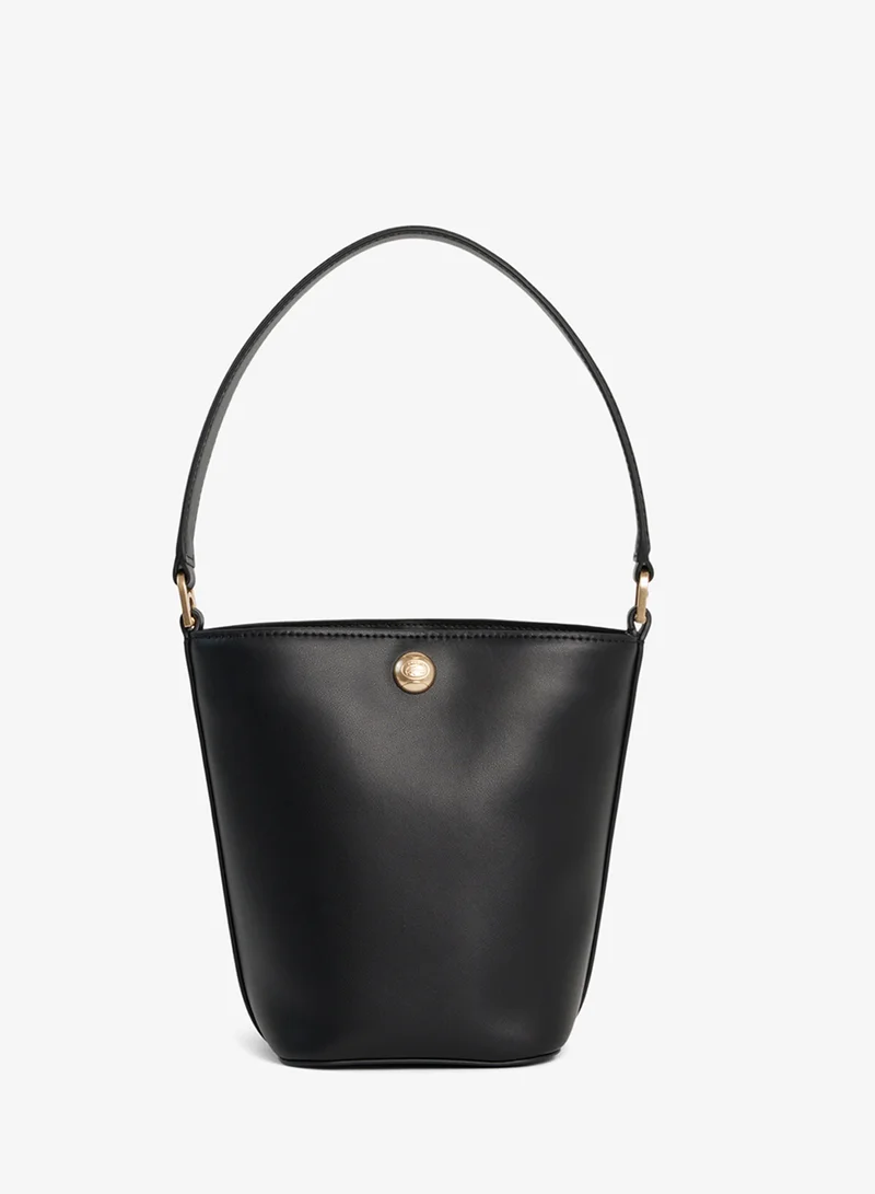 Small Tennis Bliss leather bucket bag