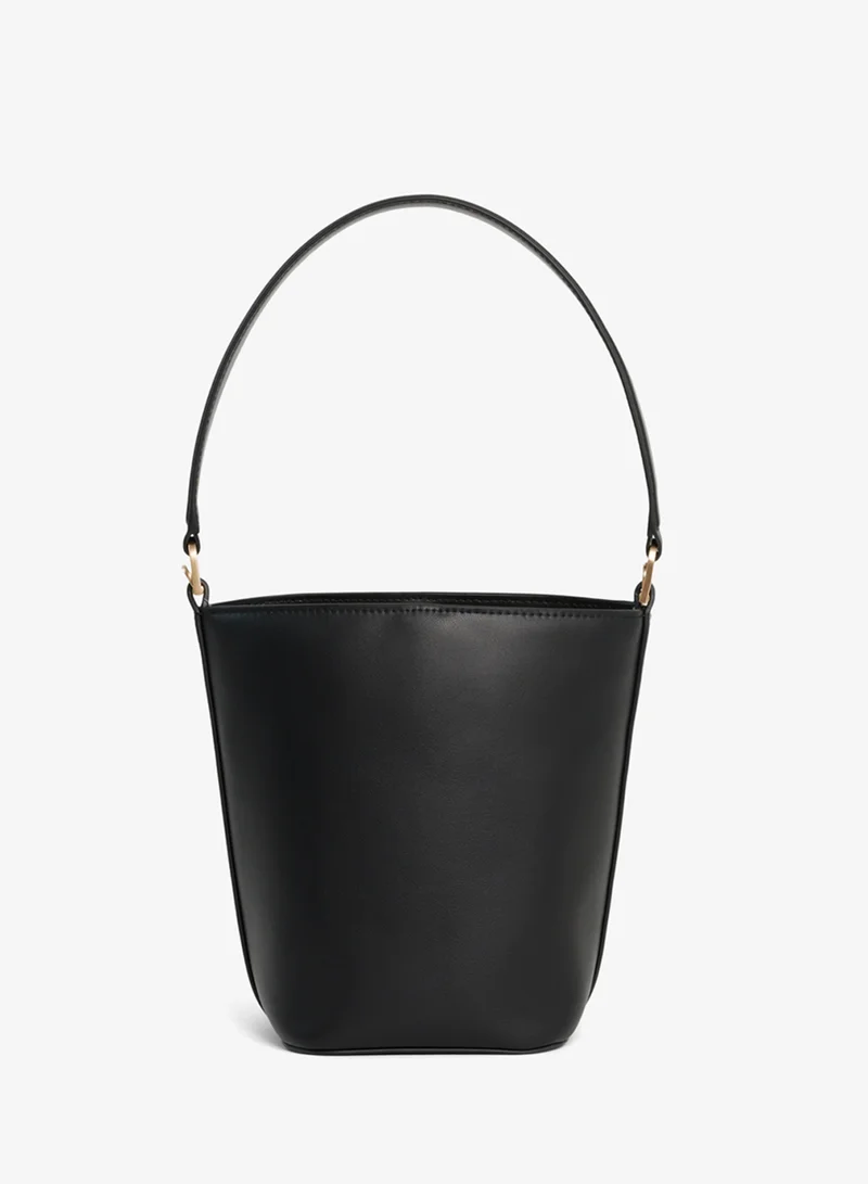 Lacoste Small Tennis Bliss leather bucket bag