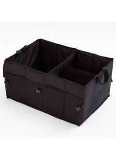 yongsheng Car Trunk Organizers with Handle - Oxford Car Storage Box, Multi Compartment Foldable Trunk Organizer for Auto, Truck, Black  - Image 1