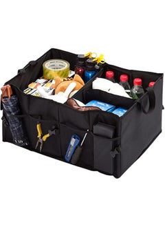 yongsheng Car Trunk Organizers with Handle - Oxford Car Storage Box, Multi Compartment Foldable Trunk Organizer for Auto, Truck, Black  - Image 5