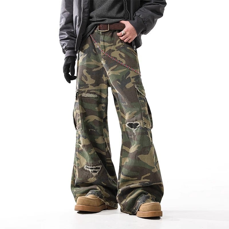 Unisex Classic Denim Jeans Loose Fit Daily Outdoor Wear - Image 1