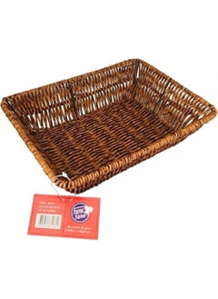 Wicker Rectangular Basket Rattan Bread Basket - Fruit Basket 26CM x 20CM x 7cm
