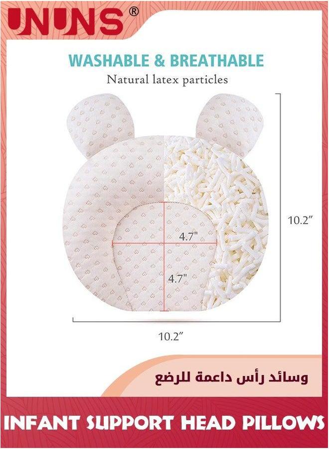 يو إن يو إن أس Nursery Pillows,Infant Support Head Pillows,Baby Shaping Pillow,Newborn Cushion U-Shaped Pillow,Soft Baby Neck Pillow,Head Sleeping Pillow,Latex Pillow For Infants 0-12 Months - Image 3