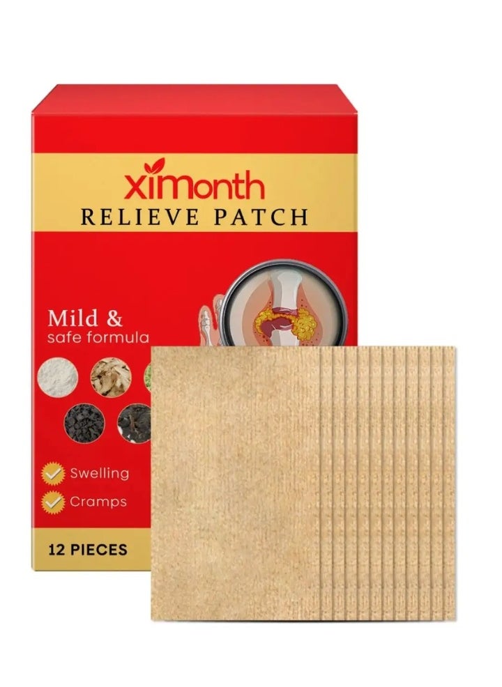 ximonth 12 Pcs Relieve Patch for Swelling and Cramps Promote Circulation Reduce Swelling and Stiffness Relieve Discomfort of Joints Joint Pain Relief Patch Bunion Pain Reliefs Patches  - Image 1