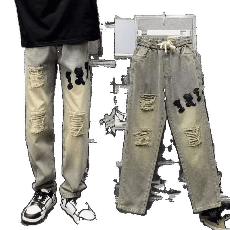Unisex Classic Denim Jeans Loose Fit Daily Outdoor Wear - Image 5
