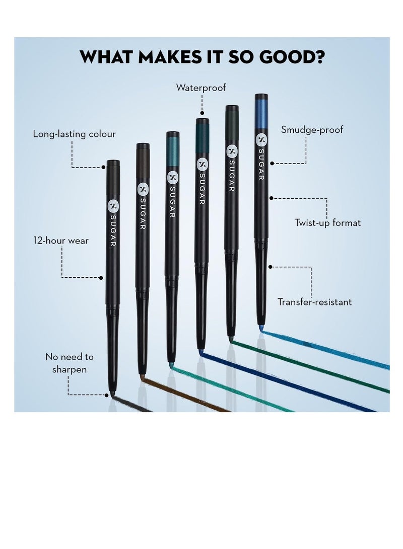 SUGAR Cosmetics Kohl of Honour Intense Matte Kajal Lasts 12 Hours Transferproof and Smudgeproof  Paraben Free 0.25 gm 01 Blue Moon - Image 3