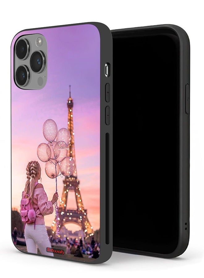 Tolwak Apple iPhone 14 Pro Protective Case Girl Holding Balloons - Image 1