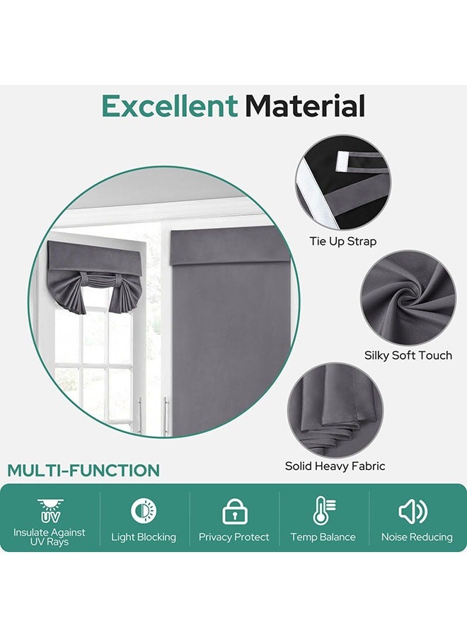 YelaJoy French Door Curtain - Privacy Thermal Insulated Door Window Curtain for Patio Front Tricia Sidelight Panel, W26 x L68 inch, 1 Panel, Gray  - Image 3