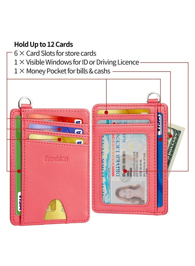 EcoVision Slim Minimalist Front Pocket Wallet, RFID Blocking Credit Card Holder Wallet with Detachable D-Shackle for Men Women - Image 5