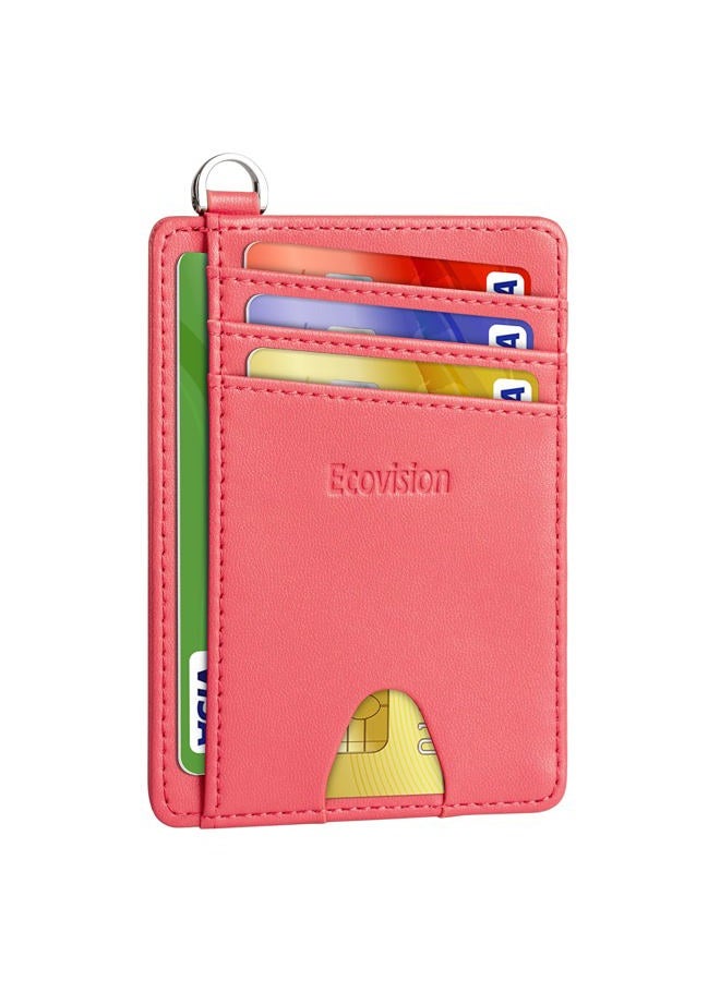 EcoVision Slim Minimalist Front Pocket Wallet, RFID Blocking Credit Card Holder Wallet with Detachable D-Shackle for Men Women - Image 1