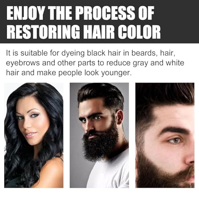 Grospe 2 Pcs Gray Hair Reverse Bar，Gray Hair Darken Bar，Black Hair Soap，Conditioning Hair Massage Moisturizing Scalp Treatment Soap，100% Natural and Gentle Formula for All Hair Types，1.94 Oz Each - Image 5