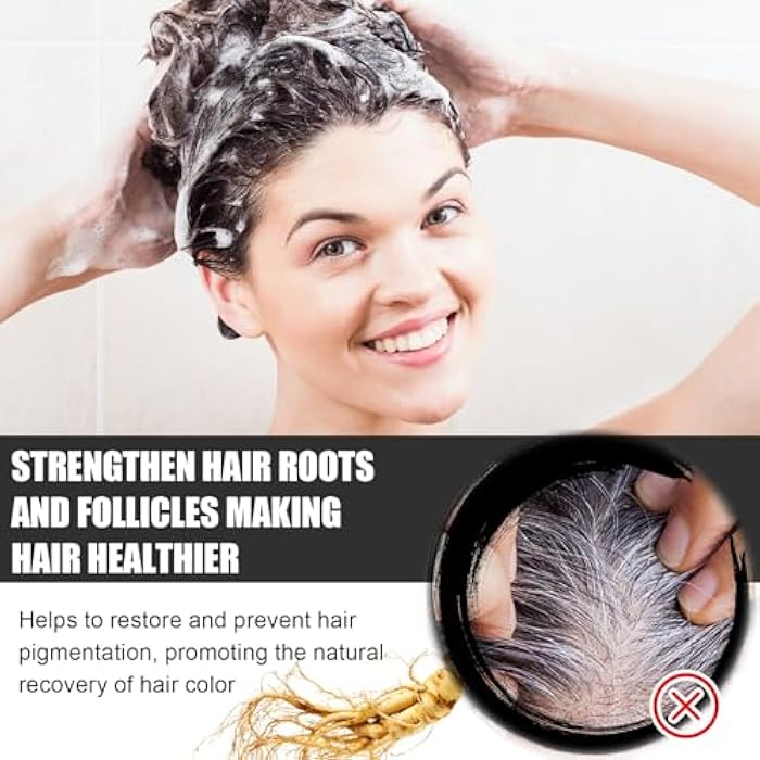 Grospe 2 Pcs Gray Hair Reverse Bar，Gray Hair Darken Bar，Black Hair Soap，Conditioning Hair Massage Moisturizing Scalp Treatment Soap，100% Natural and Gentle Formula for All Hair Types，1.94 Oz Each - Image 4