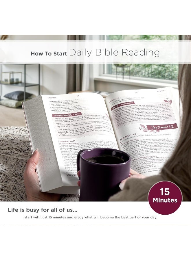 NLT Holy Bible Everyday Devotional Bible for Women New Living Translation, Floral - Image 3