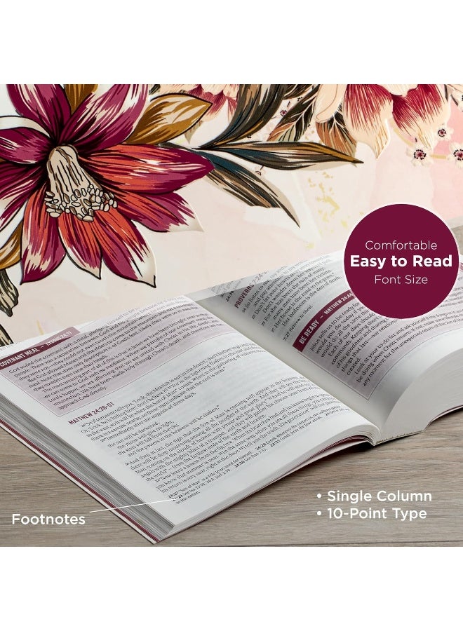NLT Holy Bible Everyday Devotional Bible for Women New Living Translation, Floral - Image 4