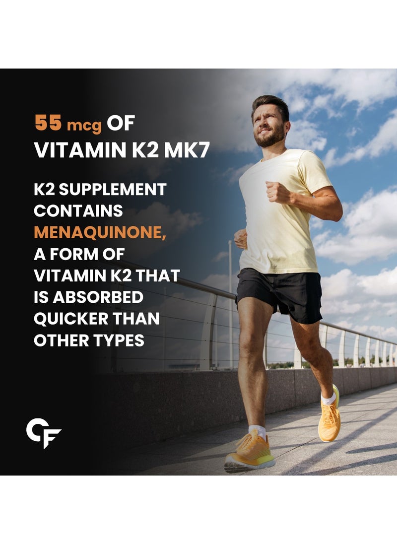 CARBAMIDE FORTE - Carbamide Forte Vitamin D3 K2 MK7 Plant Based Veg Vitamin D3 Supplement Lichen Source with Vitamin K2 MK7 Menaquinone - 120 Veg Tablets - Image 1