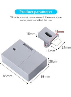Happy Home Smart Closet Lock, Invisible Lock with 3 Key Chains and 1 Card, No Holes, Electronic RFID Card Hole, for Sauna Libraries, Factories and Offices, Safe Box  - Image 2