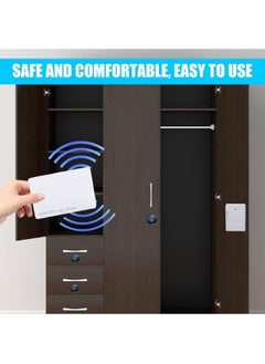 Happy Home Smart Closet Lock, Invisible Lock with 3 Key Chains and 1 Card, No Holes, Electronic RFID Card Hole, for Sauna Libraries, Factories and Offices, Safe Box  - Image 4