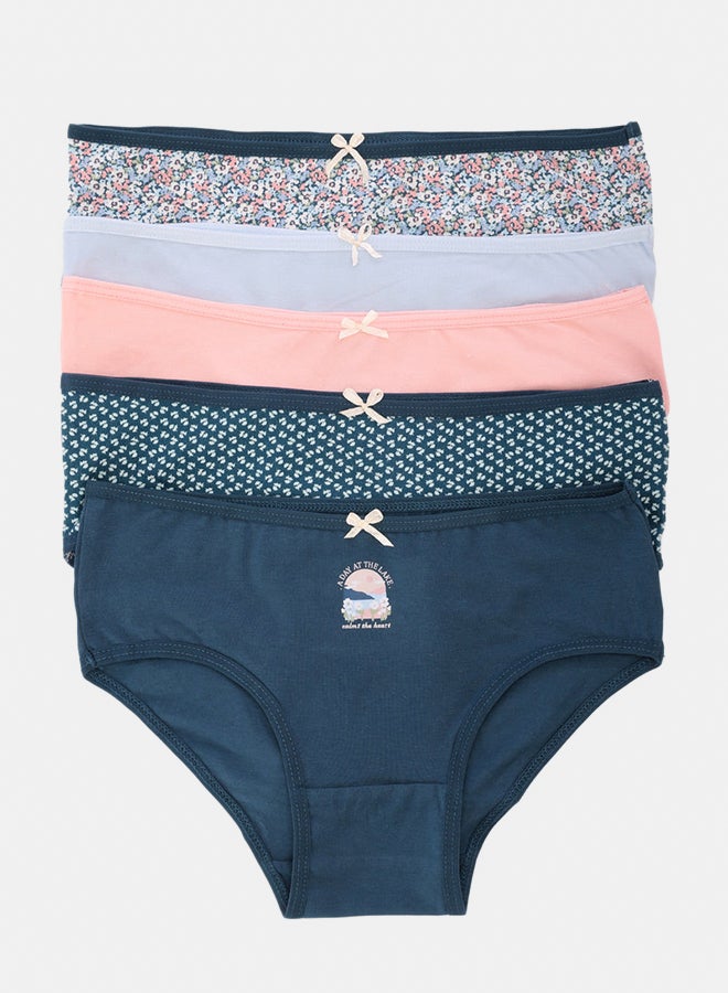Carina Pack of 5 Colored Brief Panties - Image 1