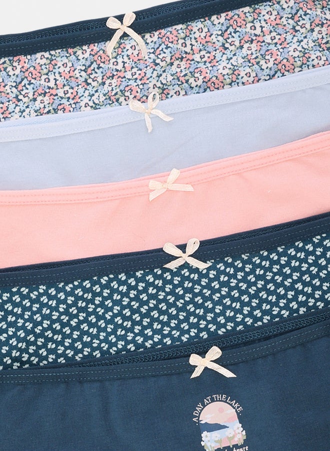 Carina Pack of 5 Colored Brief Panties - Image 3