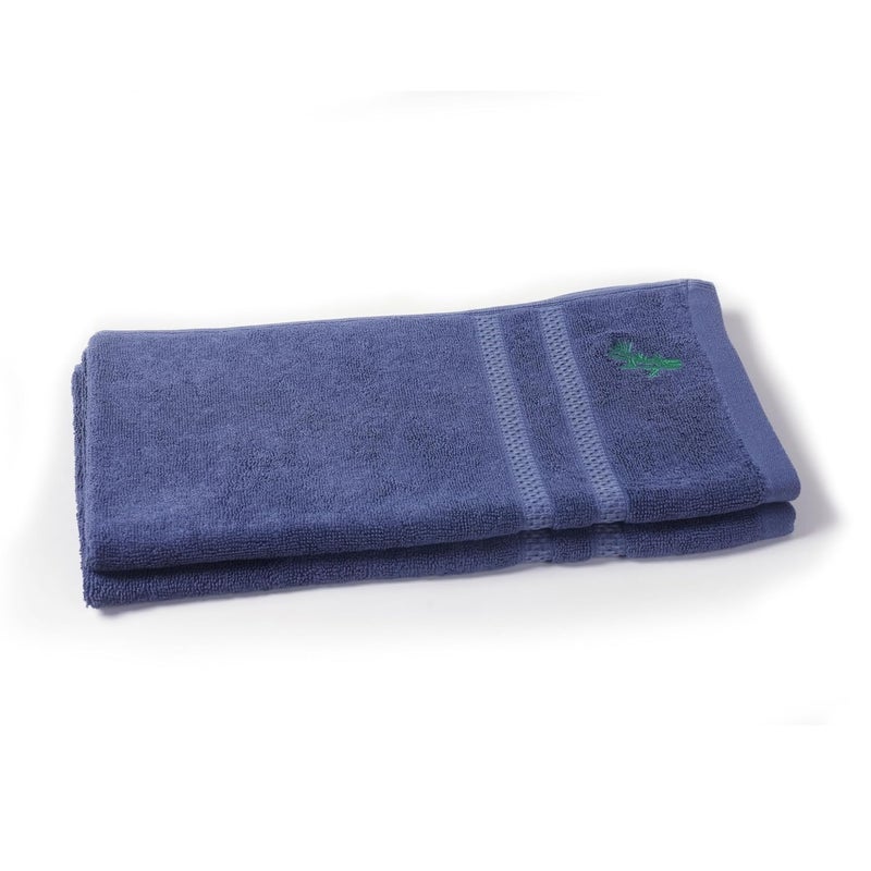 Feather & Spun Feather Spun Bamboo Cotton Hand Towel Lavender Fragrance OekoTEX Standard 100 Double Needle Stitch Anti Microbial 600 GSM 40 cms x 71 cms Midnight Indigo Pack of 2 - Image 1