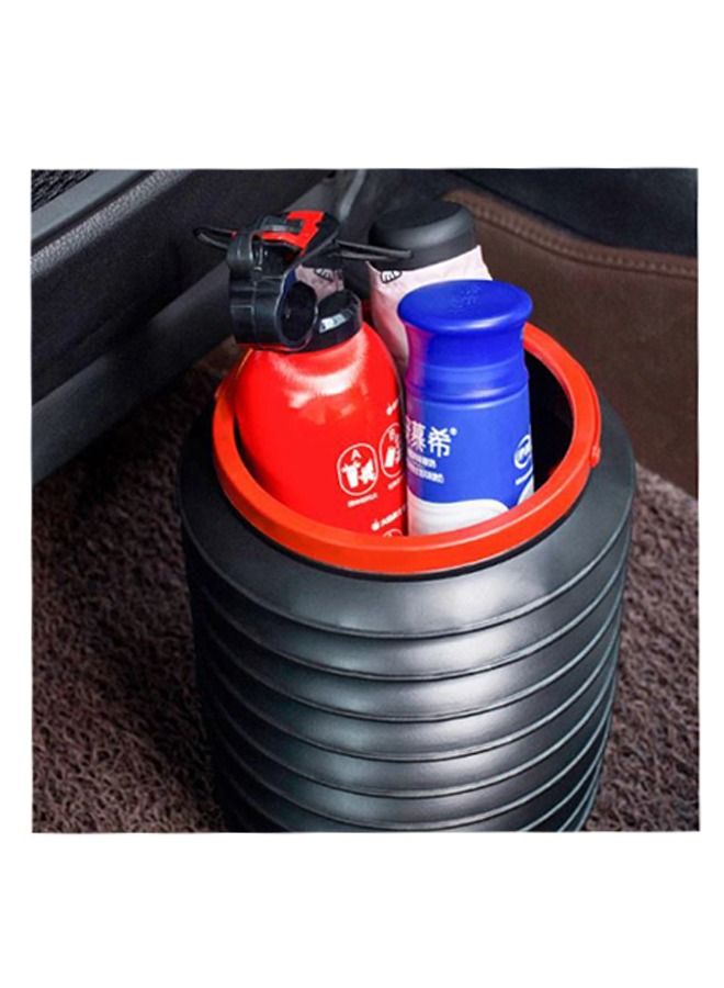 DRAMA HOME Car Dual Cup Holder With Folding Bucket Trash Can  - Image 3