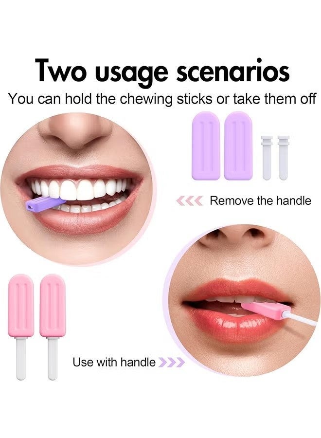 SUFADA 4 Pcs Aligner Chewies for Invisalign, Colorful Popsicle Silicone Chewies with Grip Handles for Aligner Chompers Aligner Trays Seaters - Image 5