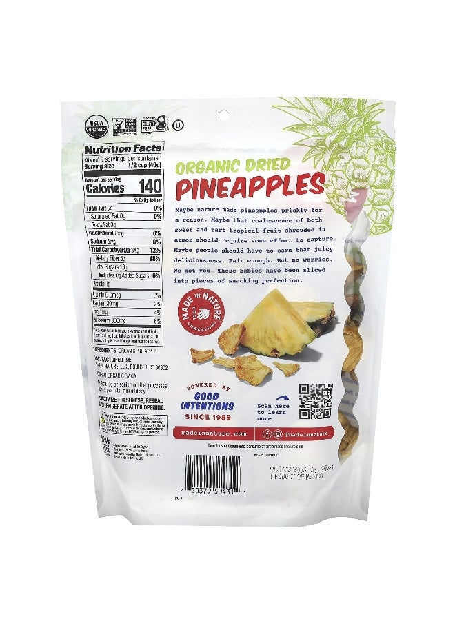 MADE IN NATURE Made in Nature, Organic Dried Pineapples, Sun-Ripened, Unsulfured, 7.5 oz (213 g)  - Image 2